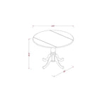Table de salle à manger HomeStock en bois d'acacia avec texture bois et deux rallonges de 9 pouces