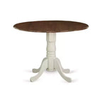 Table de salle à manger HomeStock en bois d'acacia avec texture bois et deux rallonges de 9 pouces