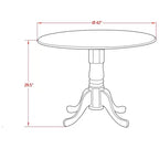 Table de salle à manger HomeStock en bois d'acacia avec texture bois et deux rallonges de 9 pouces