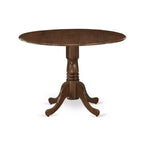 Table de salle à manger HomeStock en bois d'acacia avec texture bois et deux rallonges de 9 pouces