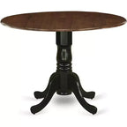 Table de salle à manger HomeStock en bois d'acacia avec texture bois et deux rallonges de 9 pouces