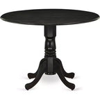 HomeStock Dining Table Made of Acacia Wood offering Wood Texture with Two 9 Inch Drop Leaves