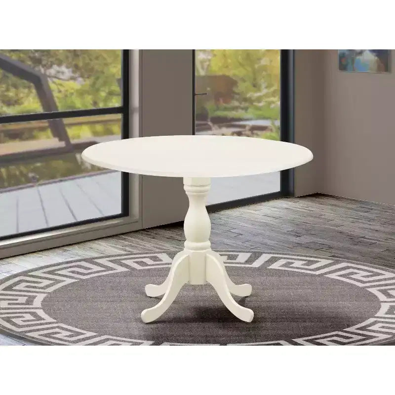 Table de salle à manger HomeStock en bois d'acacia avec texture bois et deux rallonges de 9 pouces