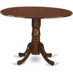 Table de salle à manger HomeStock en bois d'acacia avec texture bois et deux rallonges de 9 pouces