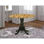 Table de salle à manger HomeStock en bois d'acacia avec texture bois et deux rallonges de 9 pouces