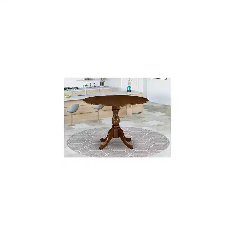 Table de salle à manger HomeStock en bois d'acacia avec texture bois et deux rallonges de 9 pouces