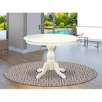 Table de cuisine moderne HomeStock avec plateau et pieds de table en bois asiatique