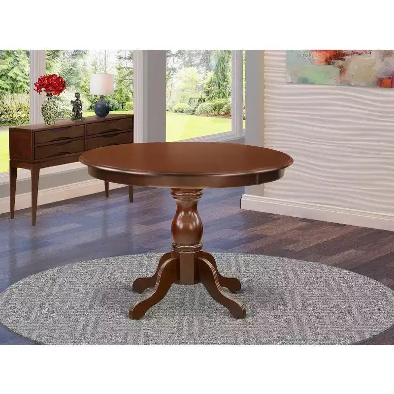 Table de cuisine moderne HomeStock avec plateau et pieds de table en bois asiatique