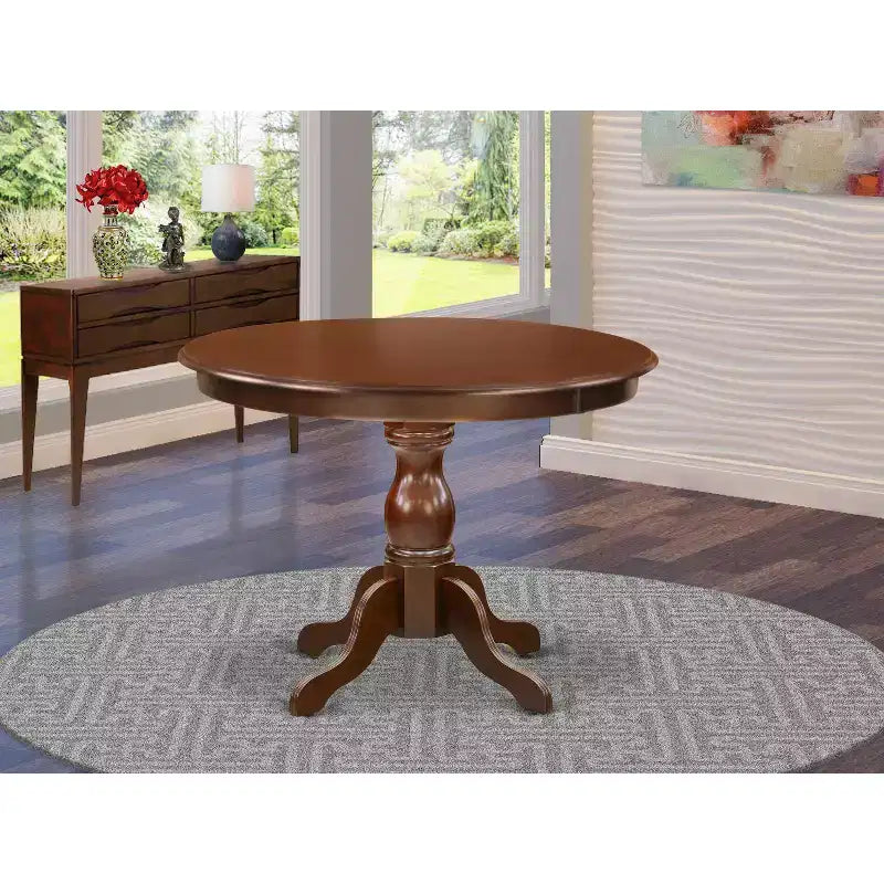 Table de cuisine moderne HomeStock avec plateau et pieds de table en bois asiatique