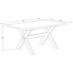Table à manger HomeStock style X 36X60 po