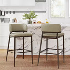 Christopher Knight Home Carolyn Tabourets de bar industriels en métal et similicuir (lot de 2)
