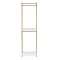 Gwyneth Closet - Hanging Rods, White Faux Marble and Golden Bronze
