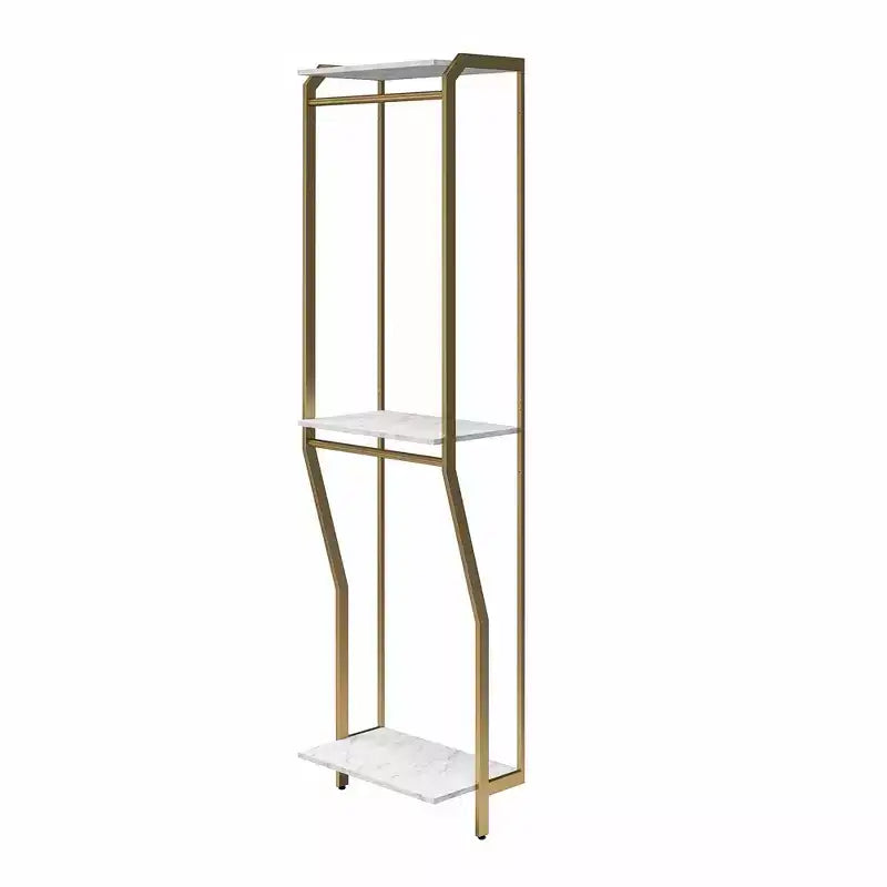 Gwyneth Closet - Tringle de penderie, Faux marbre blanc et Bronze doré