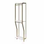 Gwyneth Closet - Tringle de penderie, Faux marbre blanc et Bronze doré