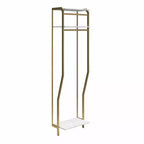 Gwyneth Closet - Tringle de penderie, Faux marbre blanc et Bronze doré