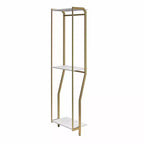 Gwyneth Closet - Tringle de penderie, Faux marbre blanc et Bronze doré