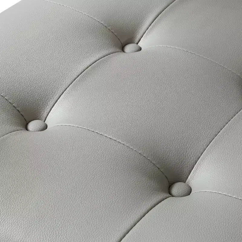 Chaise de salle à manger sans accoudoirs Vanderbilt de Inspired Home avec cadre en acier inoxydable (ensemble de 2)