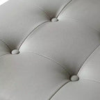 Chaise de salle à manger sans accoudoirs Vanderbilt de Inspired Home avec cadre en acier inoxydable (ensemble de 2)