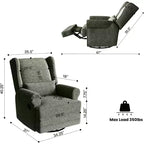 Fauteuil inclinable pivotant Heynemo, fauteuil à bascule confortable avec oreiller et repose-pieds, fauteuil à bascule pivotant pour chambre à coucher, chambre de bébé