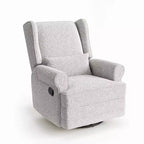 Fauteuil inclinable pivotant Heynemo, fauteuil à bascule confortable avec oreiller et repose-pieds, fauteuil à bascule pivotant pour chambre à coucher, chambre de bébé