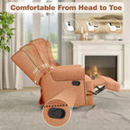 Fauteuil inclinable pivotant Heynemo, fauteuil à bascule confortable avec oreiller et repose-pieds, fauteuil à bascule pivotant pour chambre à coucher, chambre de bébé
