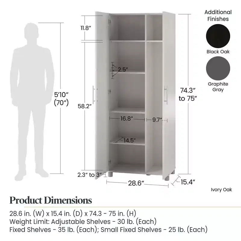 Armoire haute asymétrique Camberly Systembuild Evolution