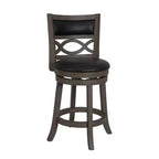New Classic Furniture, Manchester Gray Wood Swivel Counter Stool With Pu Seat