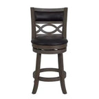 Tabouret de comptoir pivotant en bois gris Manchester avec assise en PU, New Classic Furniture