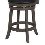 Tabouret de comptoir pivotant en bois gris Manchester avec assise en PU, New Classic Furniture