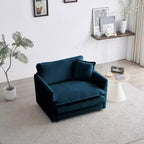 Canapé simple en peluche : Chenille blanche, parfait pour la lecture