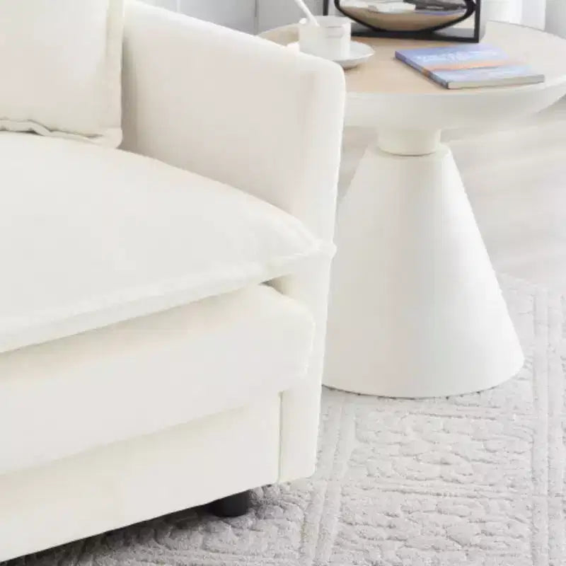 Ensemble salon chic en chenille : canapé 2 places et fauteuil