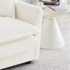 Ensemble salon chic en chenille : canapé 2 places et fauteuil