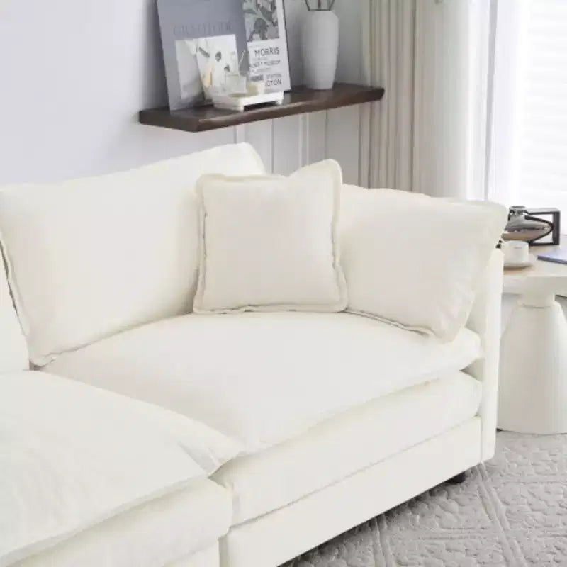 Ensemble salon chic en chenille : canapé 2 places et fauteuil