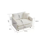 Ensemble salon chic en chenille : canapé 2 places et fauteuil
