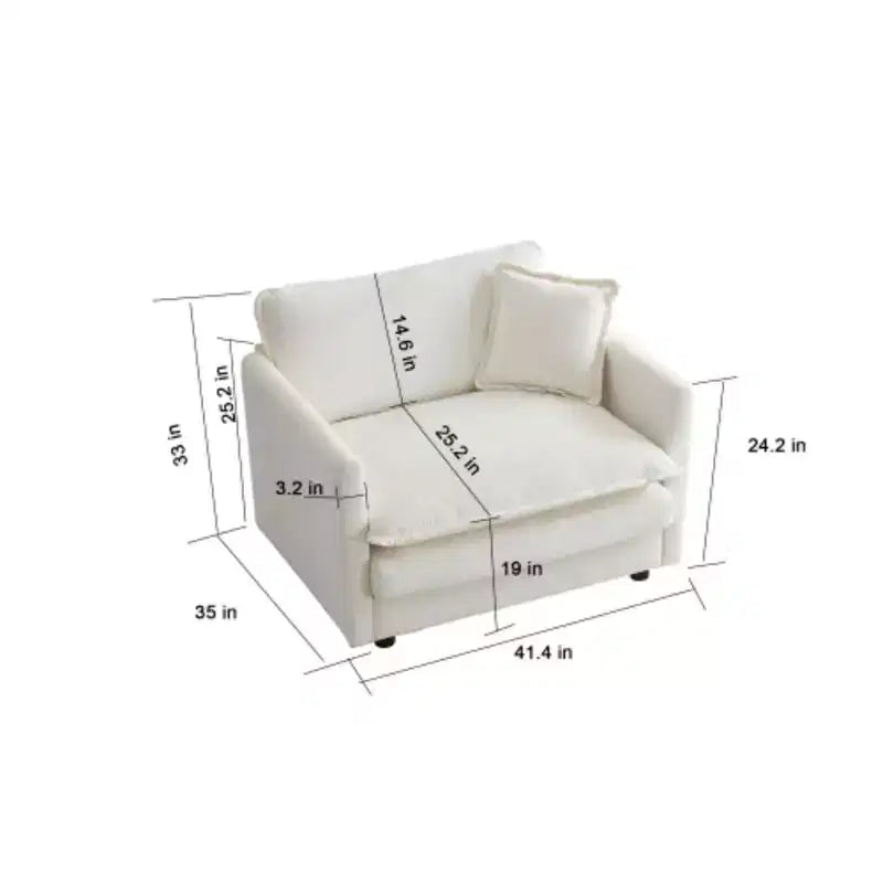 Ensemble salon chic en chenille : canapé 2 places et fauteuil