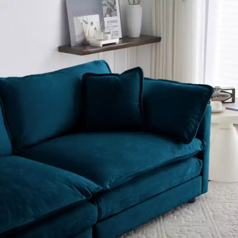 Ensemble salon chic en chenille : canapé 2 places et fauteuil