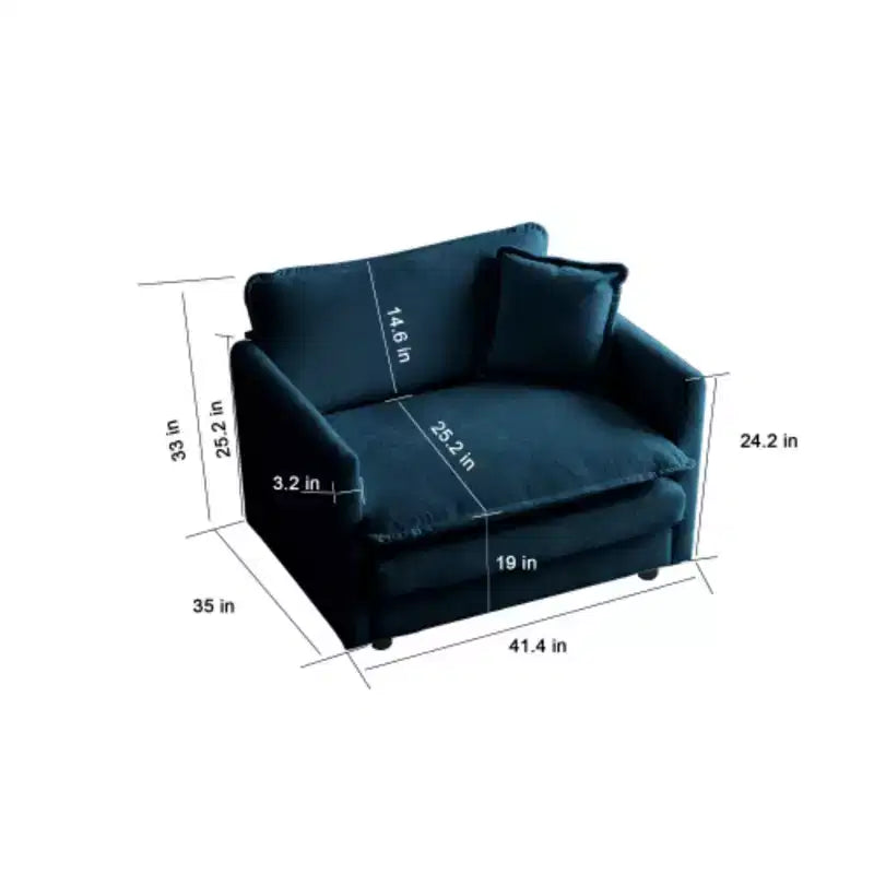 Ensemble salon chic en chenille : canapé 2 places et fauteuil