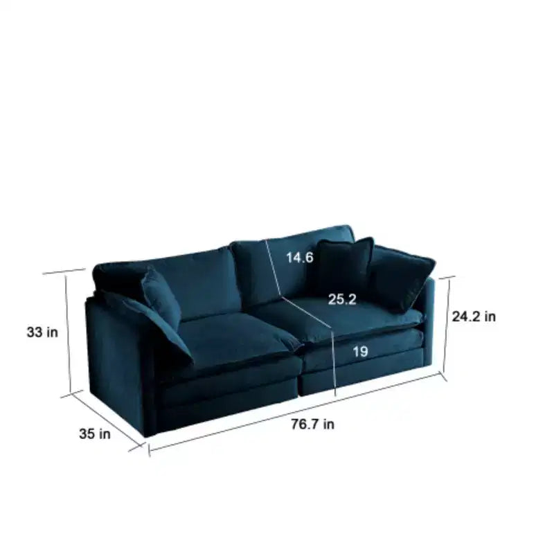 Ensemble salon chic en chenille : canapé 2 places et fauteuil