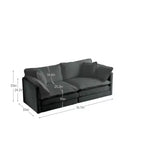 Ensemble salon chic en chenille : canapé 2 places et fauteuil