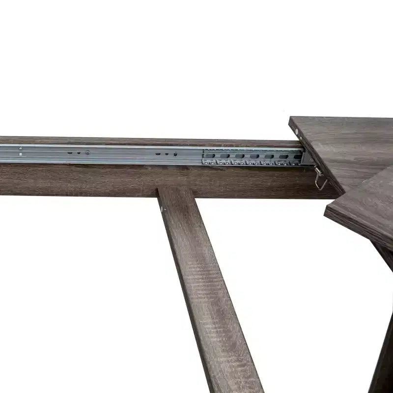 Grande table à manger extensible, Table à manger rectangulaire moderne extensible avec pieds en bois pour salon, cuisine, salle à manger