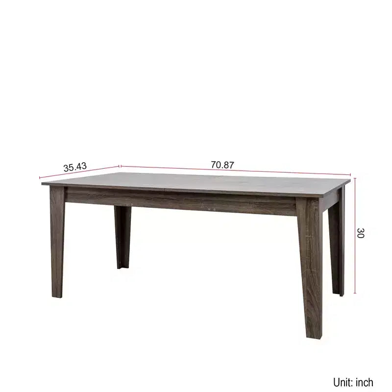 Grande table à manger extensible, Table à manger rectangulaire moderne extensible avec pieds en bois pour salon, cuisine, salle à manger
