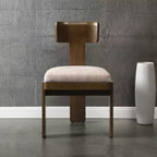 Lot de 2 chaises de salle à manger modernes rembourrées avec cadre en bois d'hévéa massif, chaises d'appoint du milieu du siècle - ModernLuxe