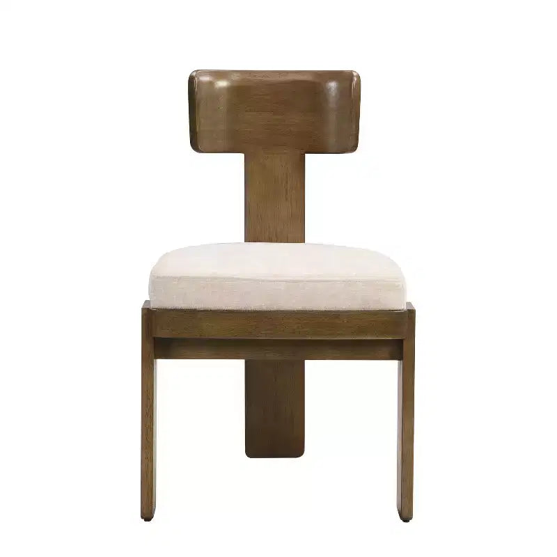 Lot de 2 chaises de salle à manger modernes rembourrées avec cadre en bois d'hévéa massif, chaises d'appoint du milieu du siècle - ModernLuxe