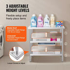 Table de préparation des aliments VEVOR en acier inoxydable, 45,7 x 91,4 x 86,4 cm, table de travail de cuisine commerciale, avec 2 étagères inférieures réglables, table de préparation robuste