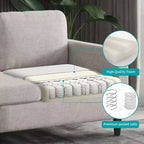 Mjkone Ensemble de canapés modulables pour salon : canapé 3 places, causeuse et fauteuil simple