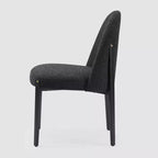 Lot de 4 chaises de salle à manger en bouclette, chaises épaisses rembourrées avec pieds en métal et dossier incurvé, pour salle à manger, cuisine, salon, chambre à coucher - Morden Fort
