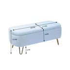 Banc ottoman de rangement moderne Zeus & Ruta avec pieds dorés pour le pied de lit