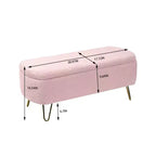 Banc ottoman de rangement moderne Zeus & Ruta avec pieds dorés pour le pied de lit