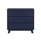 Plank+Beam Commode classique à 3 tiroirs en bois massif, petite commode de chambre, commode à tiroirs
