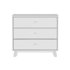 Plank+Beam Commode classique à 3 tiroirs en bois massif, petite commode de chambre, commode à tiroirs
